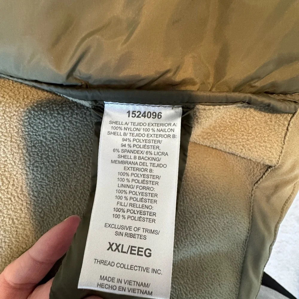 Hurley Men's Softshell Quilted Puffer Jacket Hooded Windbreaker - Picture 8 of 10